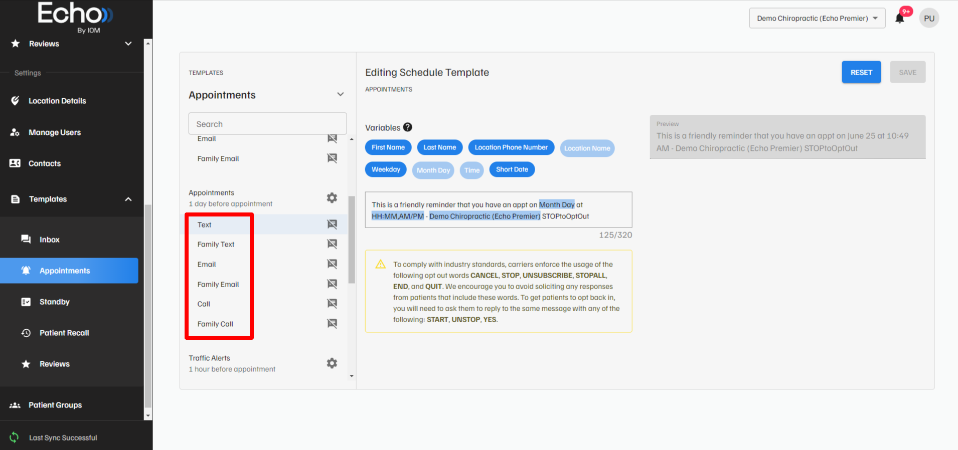 Automated Messages in Echo 2