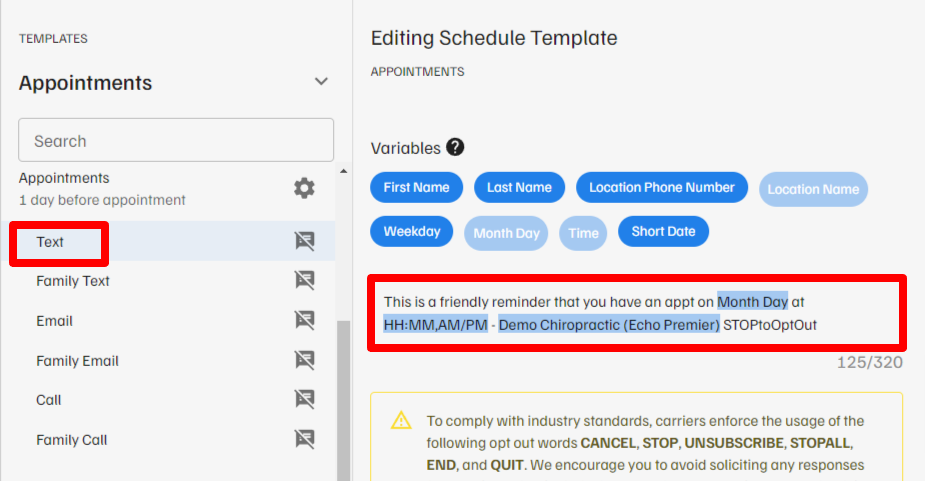 Create an Appointment Reminder 3