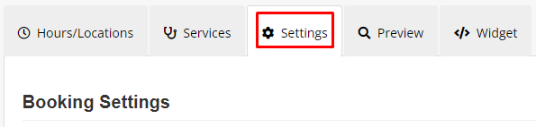 Booking Settings Online Scheduling