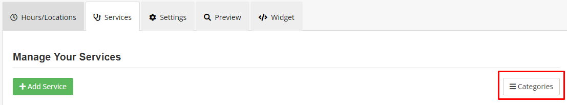 Categories Manage Your Services Online Scheduling