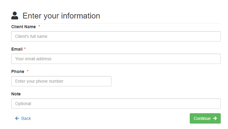 Custom Fields Online Scheduling